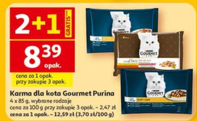 Karma dla kota Gourmet Purina promocja w Auchan