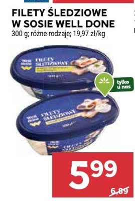 Filety śledziowe w sosie Well Done promocja w Stokrotka