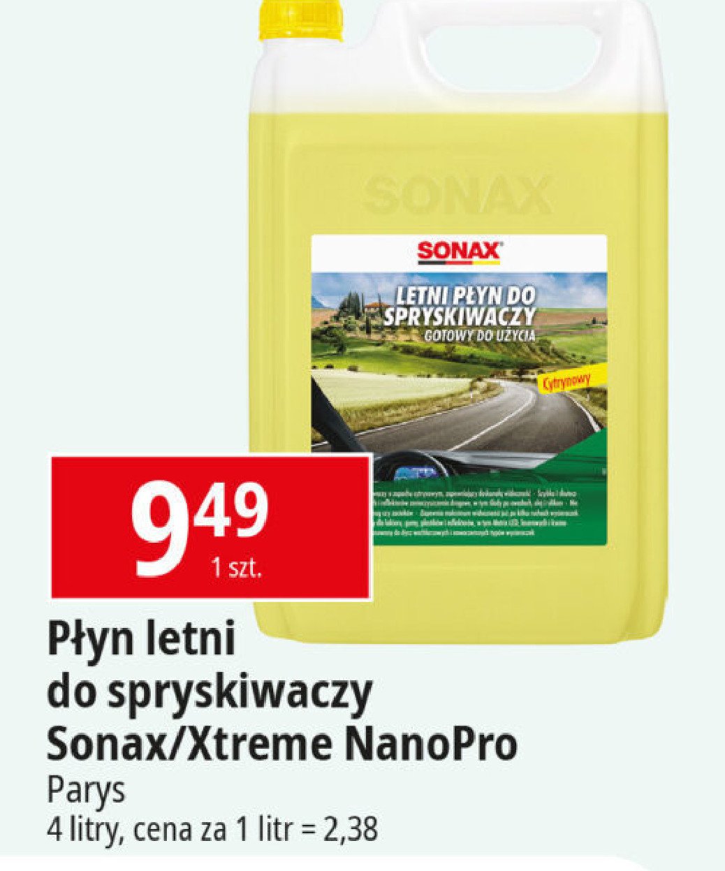 Płyn do spryskiwaczy letni Sonax promocja