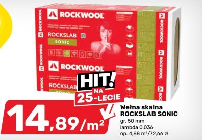 Wełna skalna ROCKSLAB SONIC ROCKWOOL promocja w Bricomarche