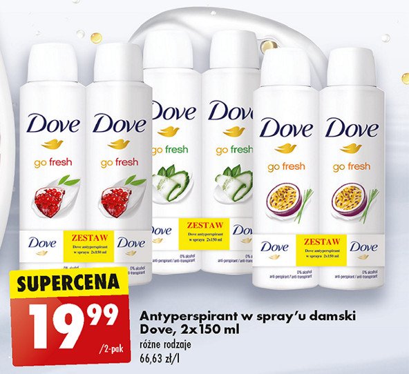 Antyperspirant acai berry & waterlily Dove go fresh promocja