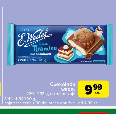 Czekolada tiramisu Wedel promocja