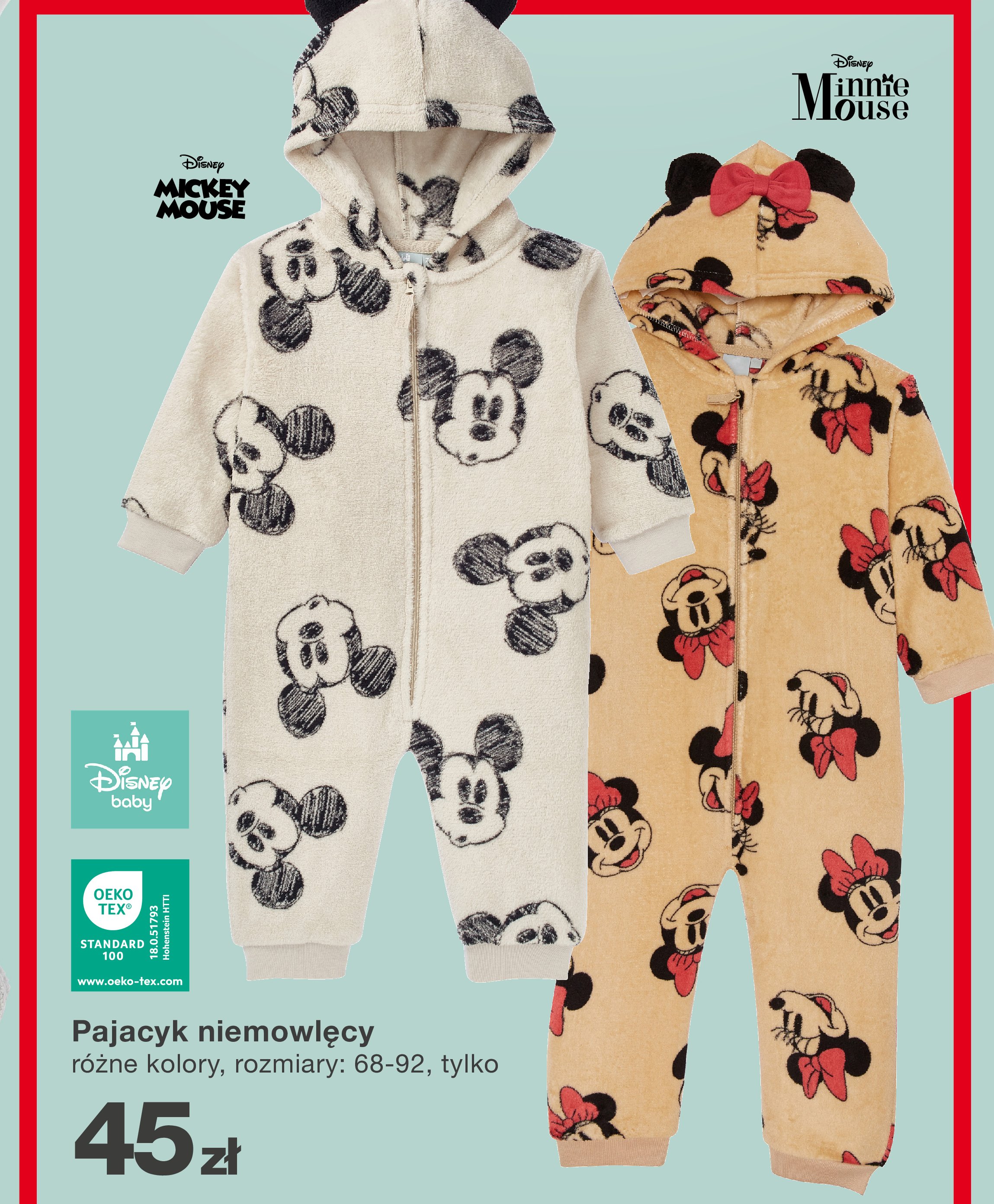 Pajac niemowlęcy myszka minnie promocja