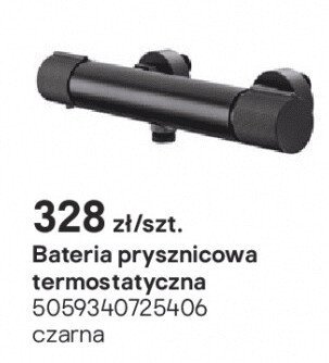 Bateria prysznicowa termostatyczna Levanna czarna promocja w Castorama