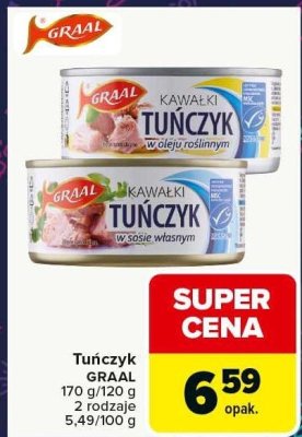 Tuńczyk GRAAL w oleju roślinnym promocja w Carrefour Market