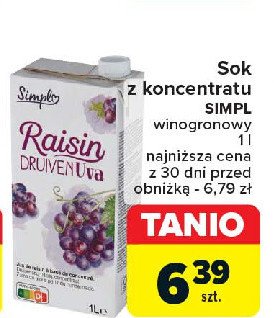 Sok winogronowy Simpl promocja