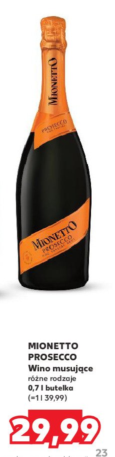 Wino Mionetto prosecco doc treviso promocja w Kaufland