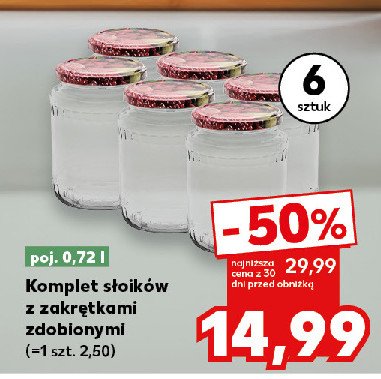 Komplet słoików z zakrętkami 720 ml promocja