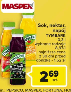 Nektar czarna porzeczka Tymbark 1936 promocja