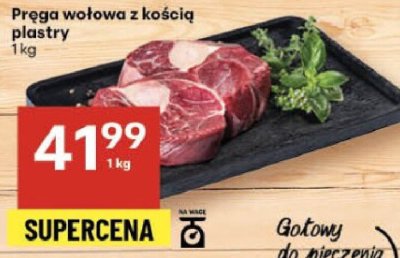 Pręga wołowa z kością plastry promocja w Delikatesy Centrum