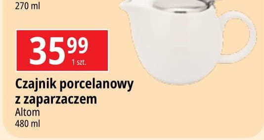 Czajnik z zaparzaczem 480 ml Altom promocja w Leclerc