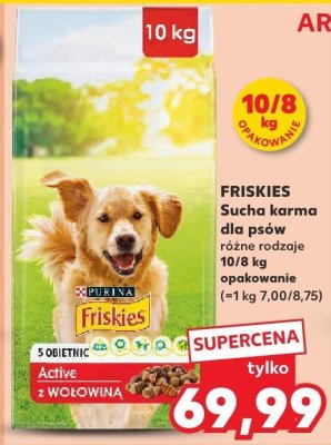 Sucha karma dla psów FRISKIES różne rodzaje 10/8 kg promocja w Kaufland