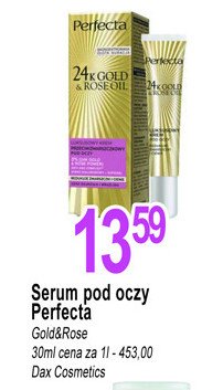 Serum pod oczy Perfecta 24k gold & rose oil promocja