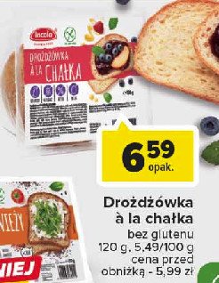 Drożdżówka a'la chałka bezglutenowa Incola promocja w Auchan