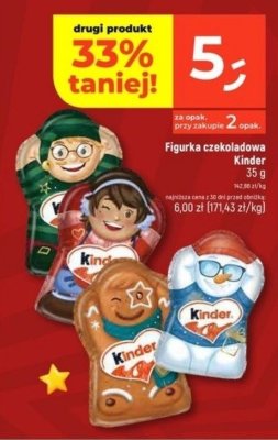 Figurka czekoladowa Kinder 35g promocja w Dealz