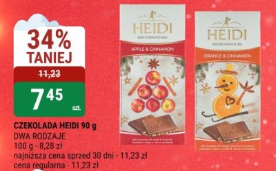 Czekolada Heidi 90 g dwa rodzaje promocja w bi1