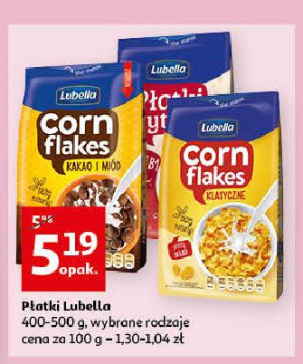 Płatki kukurydziane klasyczne Lubella corn flakes promocje