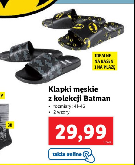 Klapki m臋skie batman 41-46 promocja