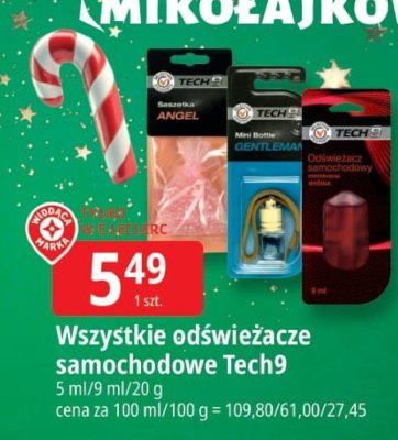 Odświeżacze samochodowe Tech9 promocja w Leclerc