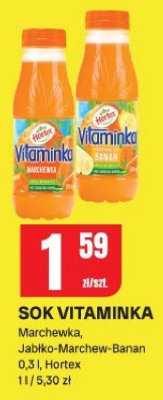 Sok Vitaminka Marchewka, Jabłko-Marchew-Banan promocja w Chorten