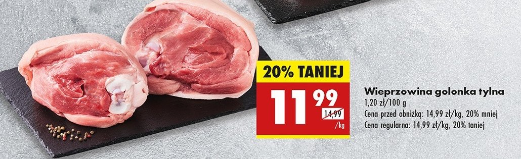 Golonka tylna wieprzowa promocja