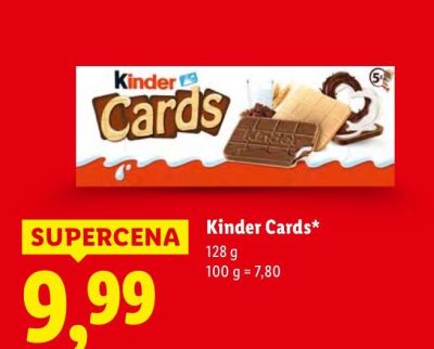 Baton Kinder Cards promocja w Lidl