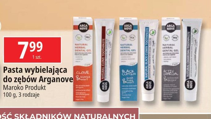 Pasta do zębów wrażliwych z goździkiem, lukrecją i miętą Arganove promocja