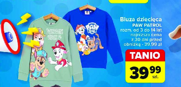 Bluza dziecięca psi patrol promocja