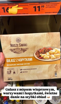 Gulasz z warzywami i kopytkami promocja w Biedronka