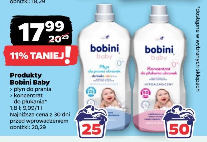 Płyn do prania ubranek dziecięcych Bobini baby promocja