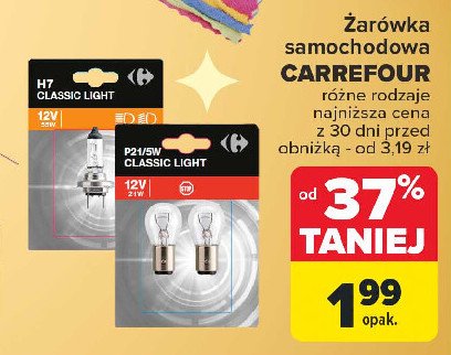 Żarówka halogenowa h7 12v Carrefour promocja w Carrefour Market