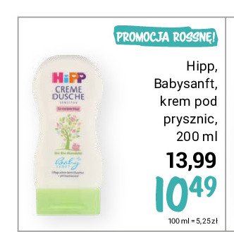 Kremowy żel sensitiv dla niemowląt Hipp babysanft promocja