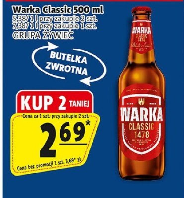 Piwo Warka promocja w Prim Market