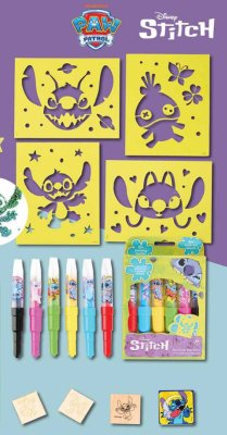 Zestaw do prac kreatywnych z dmuchanymi markerami Stitch promocja w Biedronka
