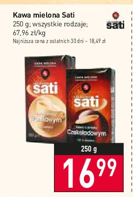 Kawa mielona o smaku waniliowym Cafe sati promocja
