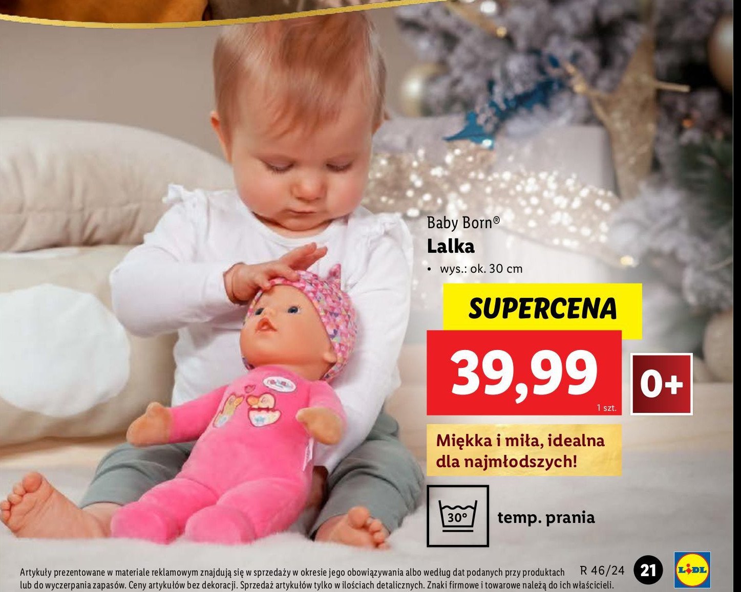 Lalka interaktywna bobas girl Baby born promocja w Lidl