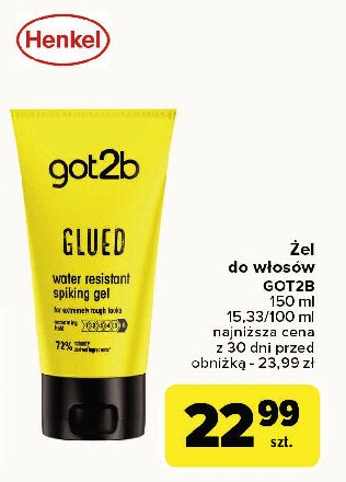 Żel do włosów GOT2B ULTRA GLUED promocja w Carrefour