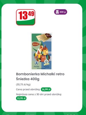 Bombonierka Michałki retro Śnieżka 400 g promocja w Dino