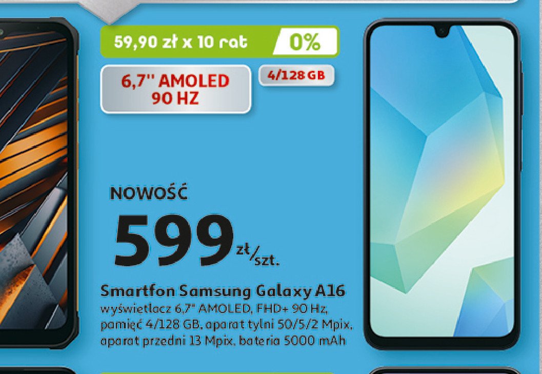 Smartfon a16 Samsung galaxy promocja w Auchan