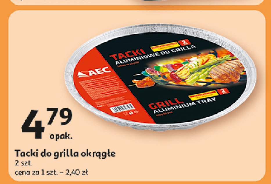 Tacki aluminiowe na grilla Aec promocja w Auchan