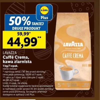 Kawa Lavazza caffe crema promocja