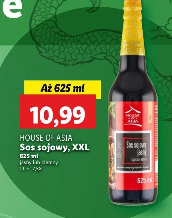 Sos sojowy ciemny House of asia promocja w Lidl