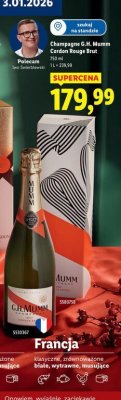 Champagne G.H. Mumm Cordon Rouge Brut promocja w Lidl