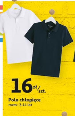 T-shirt polo chłopięce 3-14 lat Auchan inextenso promocja