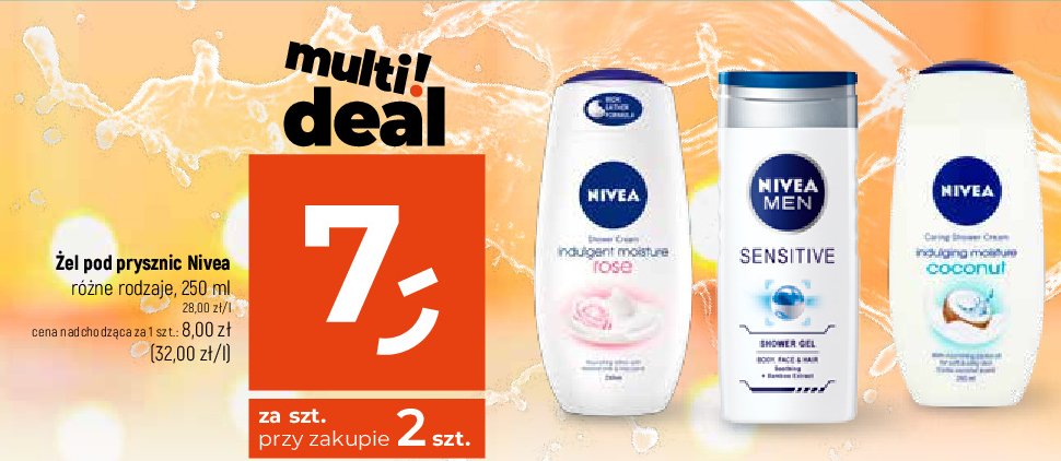 Żel pod prysznic indulgent moisture coconut Nivea promocja