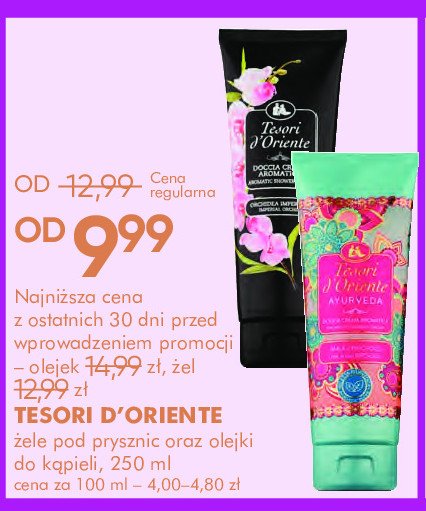 Olejek pod prysznic amla & sesame oil Tesori d'oriente promocja w Super-Pharm