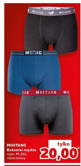 Bokserki męskie m - xxl Mustang promocja w Kaufland