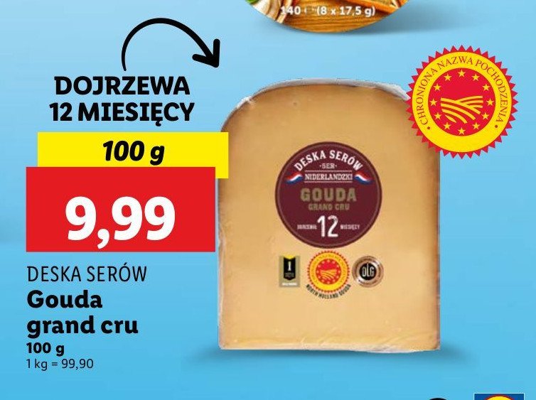 Ser gouda grand cru Deska serów lidla promocja w Chorten