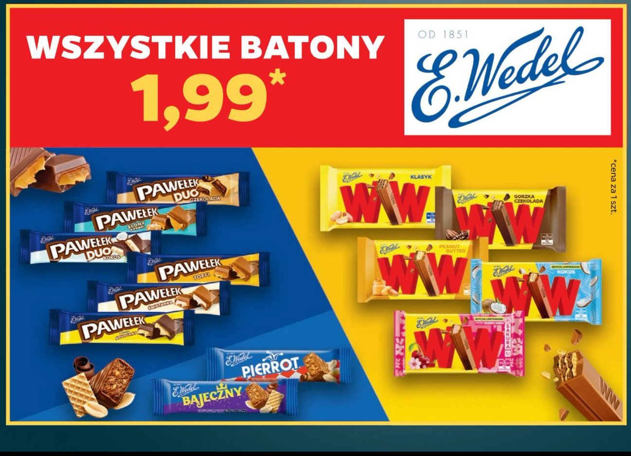 Baton duo kokos E. wedel pawełek promocja