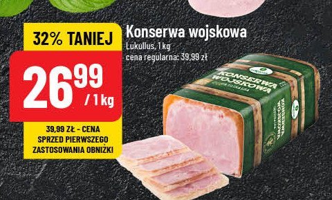 Konserwa wojskowa Lukullus promocja w POLOmarket